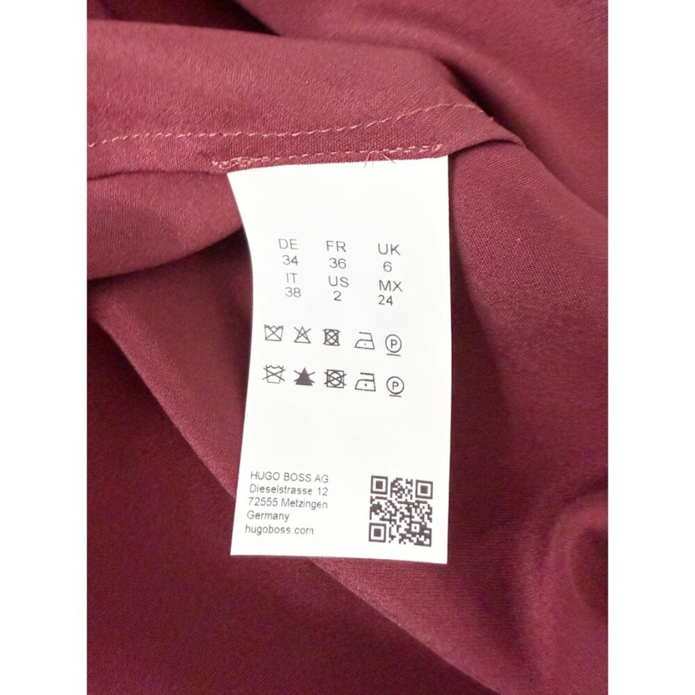BOSS Maroon Inolea Silk Tank Top Shell XS - Picture 6 of 8